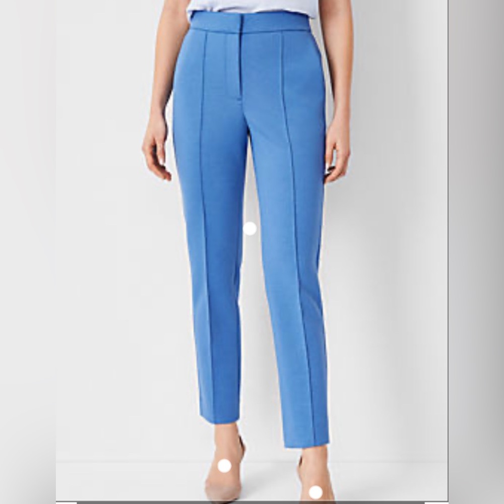 Ann Taylor THE HIGH RISE EVA ANKLE PANT IN DOUBLE KNIT - IN COOL AZUL